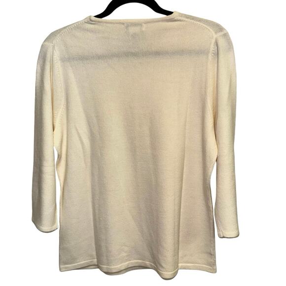 Kim Rogers Signature Super Soft Cream Pull Over Sweater - Picture 2 of 4